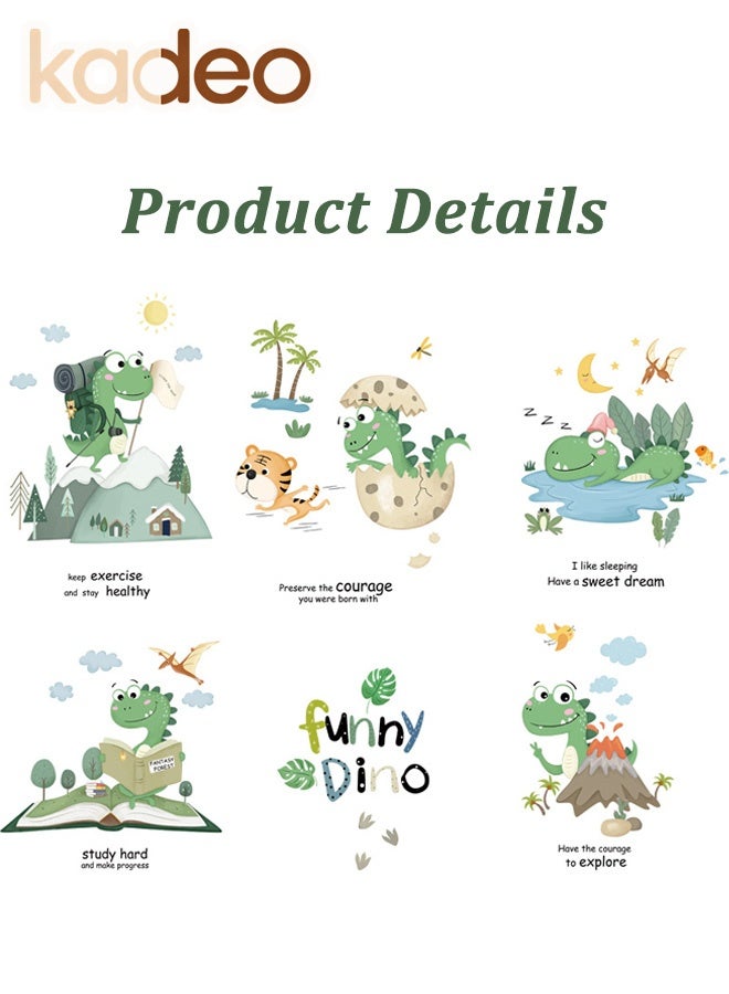 kadeo Dinosaur Wall Decals, Waterproof, PVC Material Wallpaper, Reusable Peel and Stick Vinyl Stickers for Kids’ Room,  Nursery & Playroom, Removable Wall Sticker Decoration - Image 4